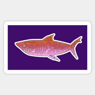 Polynesian Shark Design Magnet